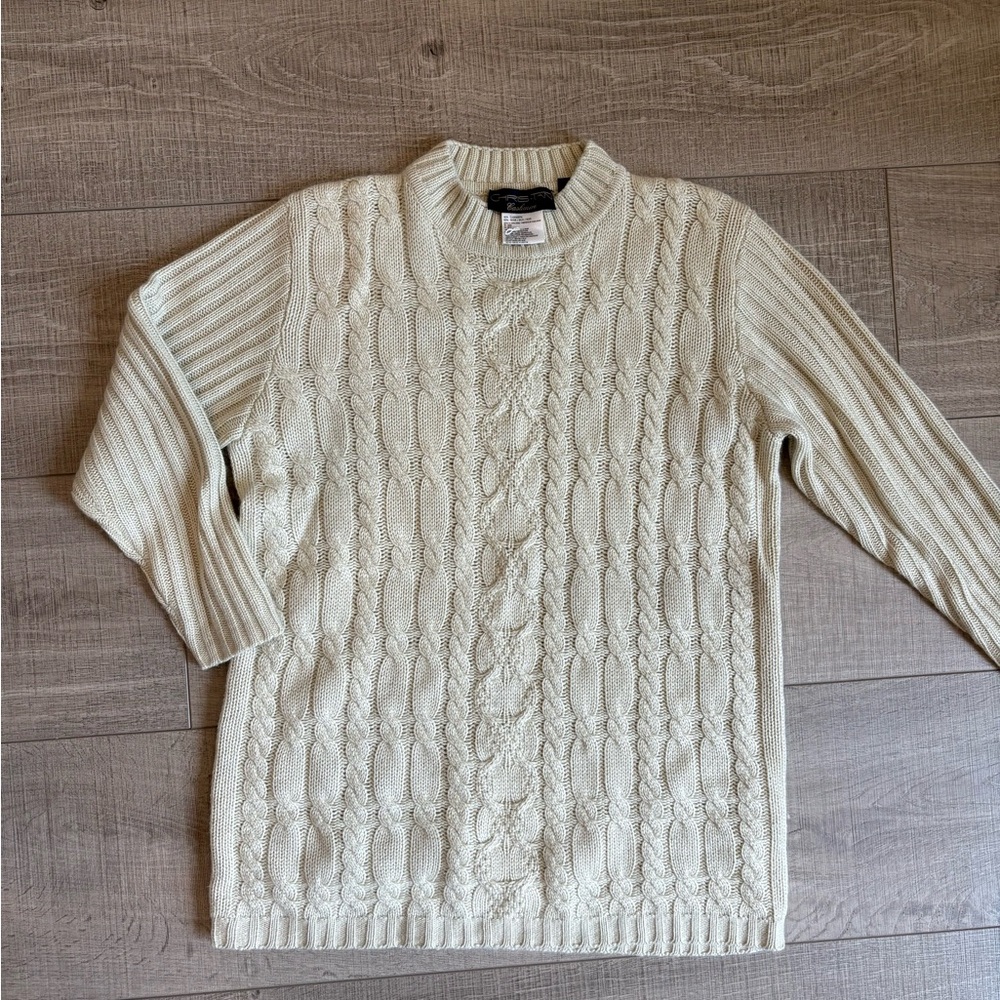 Cashmere Cream Cable Knit Sweater